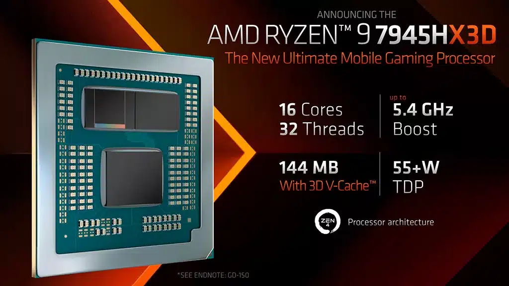 Представлен Ryzen 9 7945HX3D — самый быстрый мобильный процессор