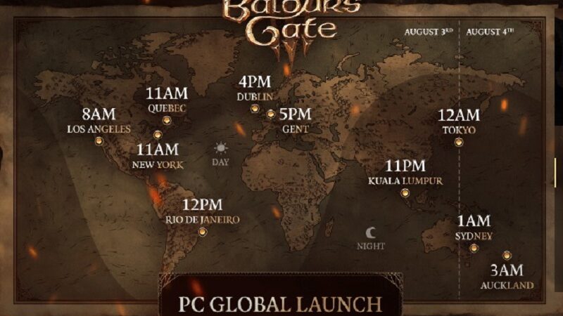 Larian подтвердила точное время релиза Baldur's Gate 3 на ПК