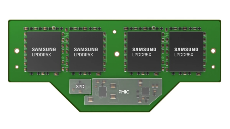 Samsung представила оперативную память LPCAMM до 128 ГБ DDR5 для ноутбуков занимающая на 60% меньше места