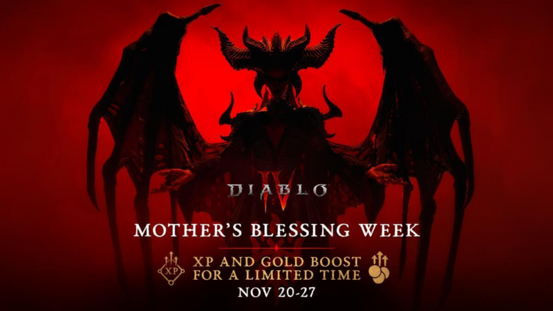 С 20 по 27 ноября в Diablo IV будет действовать 35% прибавка к опыту, репутации и золоту