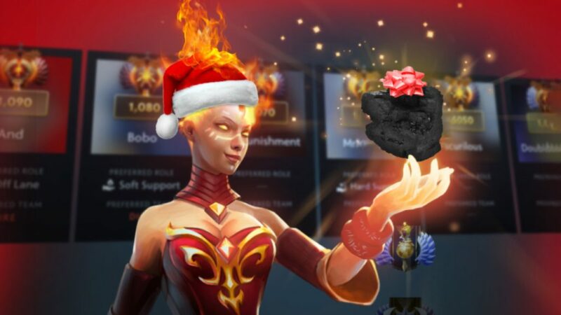 Valve отправила токсичным игрокам в Dota 2 подарки с угольком и "праздничным" баном