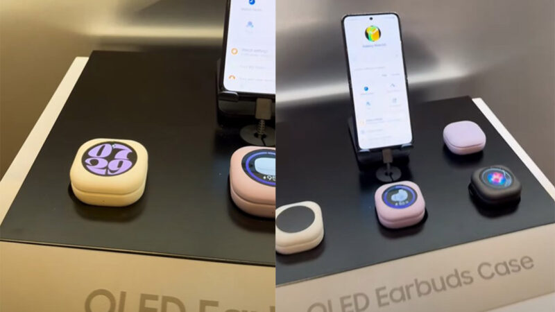 Показаны Samsung Galaxy Buds с внешним OLED-экраном