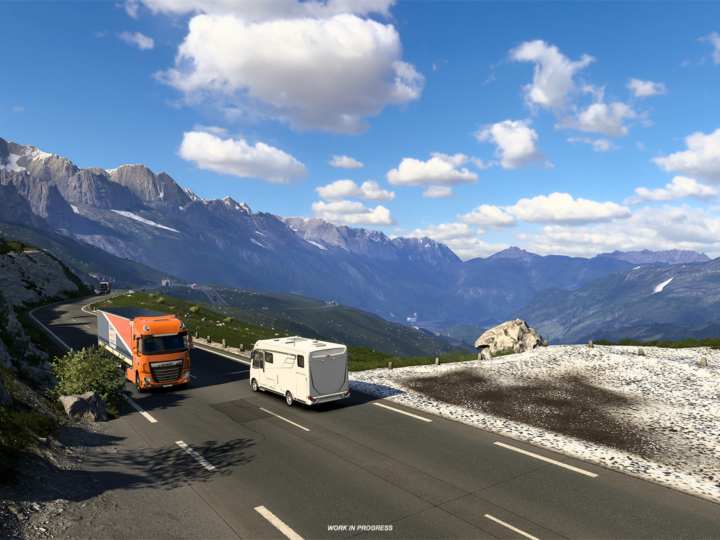 Свежие скриншоты переделки Швейцарии для Euro Truck Simulator 2 — Трасса A9